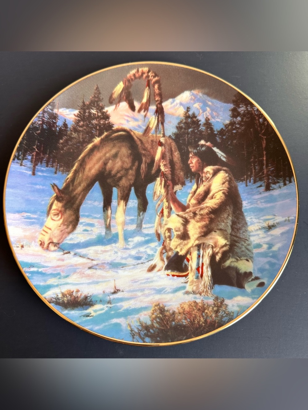 The Last Warriors Plate Collection 1993 Collector Plate by Chuck Ren